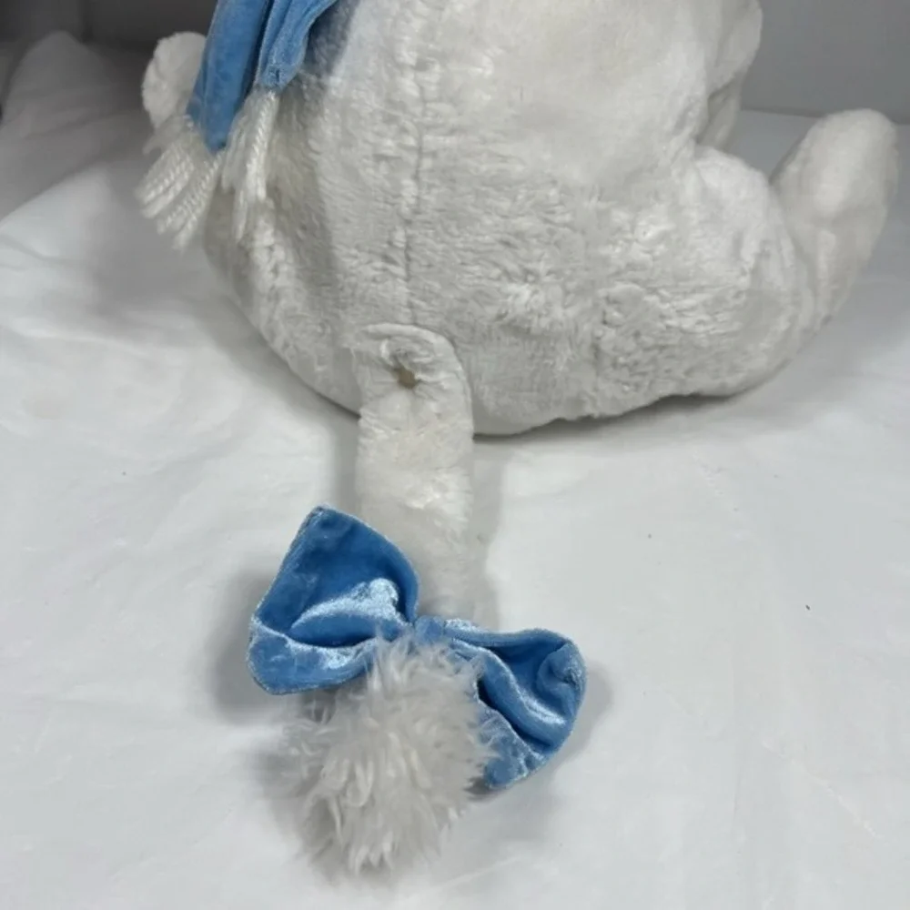 Disney Store Snowflake Pals Eeyore White Blue Scarf Hat 12